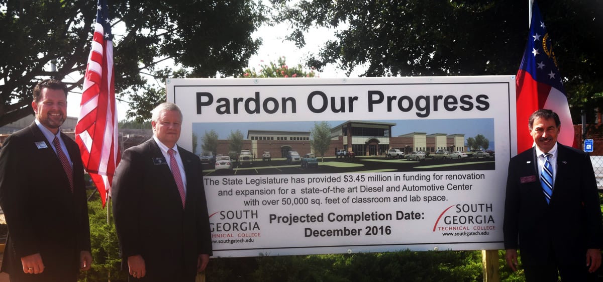 South Georgia Technical College has received approximately $3.45 million in funding from the State Legislature to renovate and expand its existing Diesel Technology Building and the Morgan Transportation Center which houses the Automotive Technology and Automotive Collision Repair Technology programs.