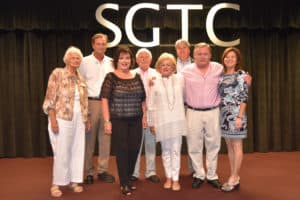 Jan Hobgood (third from left) is shown above with her husband Darryl (second from left) and family members at the retirement reception held in her honor at South Georgia Technical College recently.