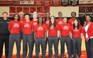 Shown above are the 2016-2017 Lady Jets and the 2016-2017 Jets at South Georgia Technical College. 