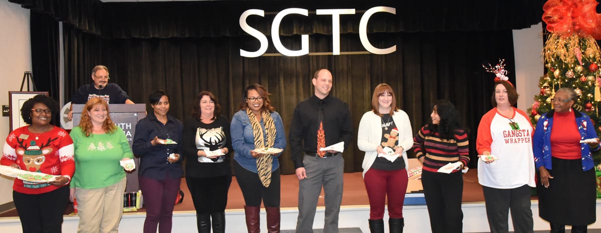 Shown above are the winners of the cookie decorating contest that was part of the SGTC Employee Christmas luncheon.