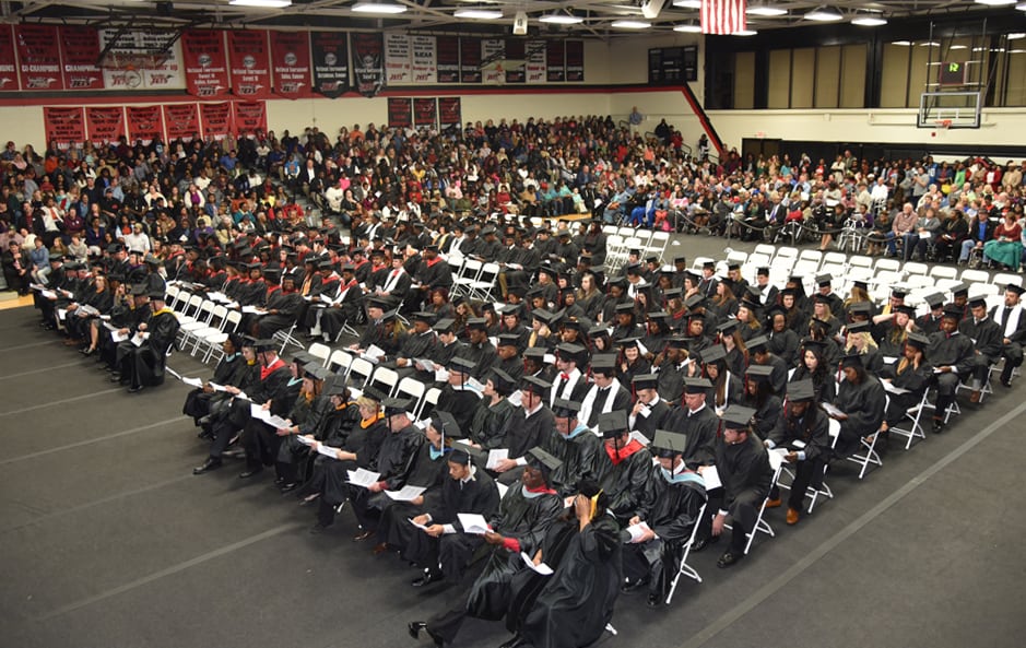 A large crowd attended the SGTC Fall graduation ceremony.