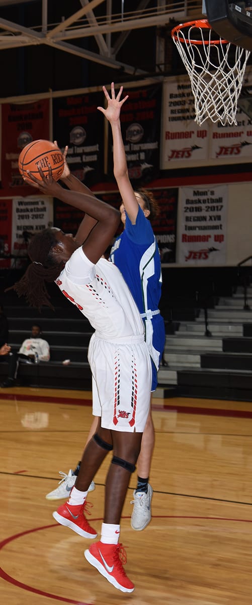 Bigue Sarr, 21, had two great games in the SGTC Holiday Classic for the Lady Jets.  She led the team in scoring against Eastern Florida with 15 points and had 14 points against Shelton State.