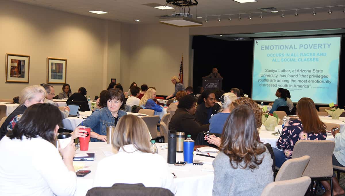 A large crowd of educators from the surrounding area attended the free workshop at SGTC.