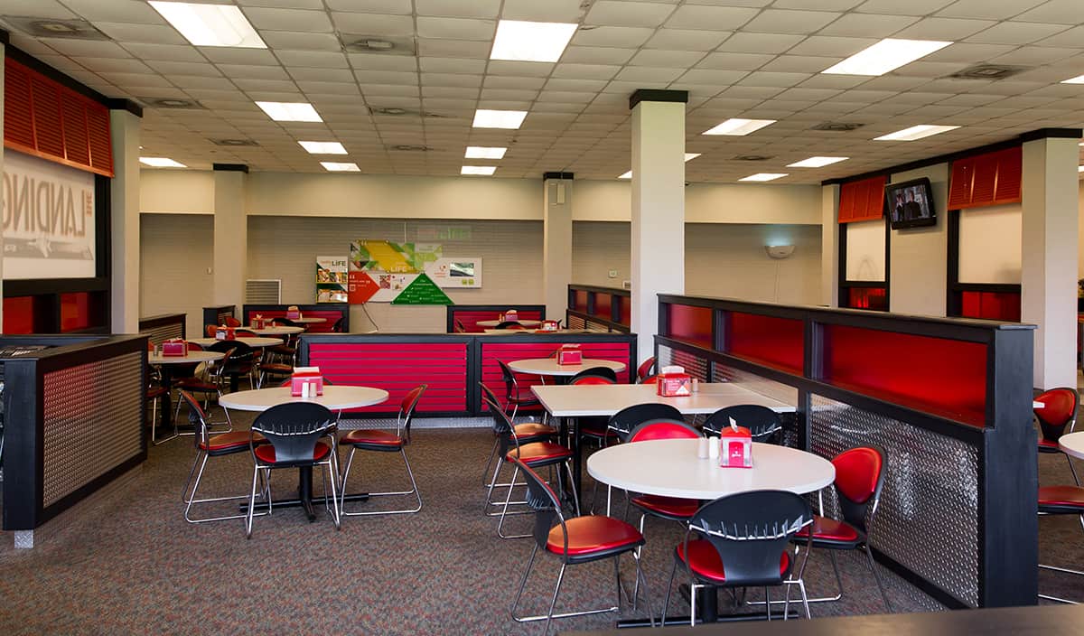 This is the inside of the SGTC Dining area for students.