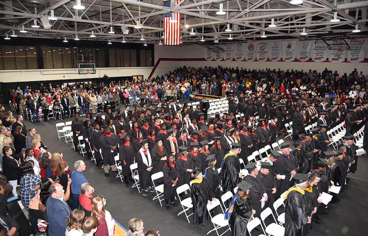 A large crowd attended the SGTC Fall 2018 graduation ceremony recently in the James S. Peters gymnasium. 