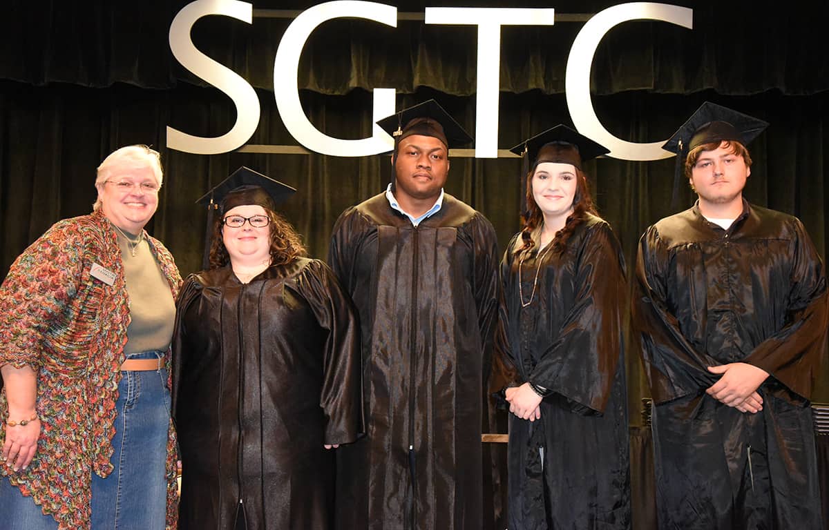 Shown above are the Crisp County South Georgia Technical College GED graduates and their instructor.