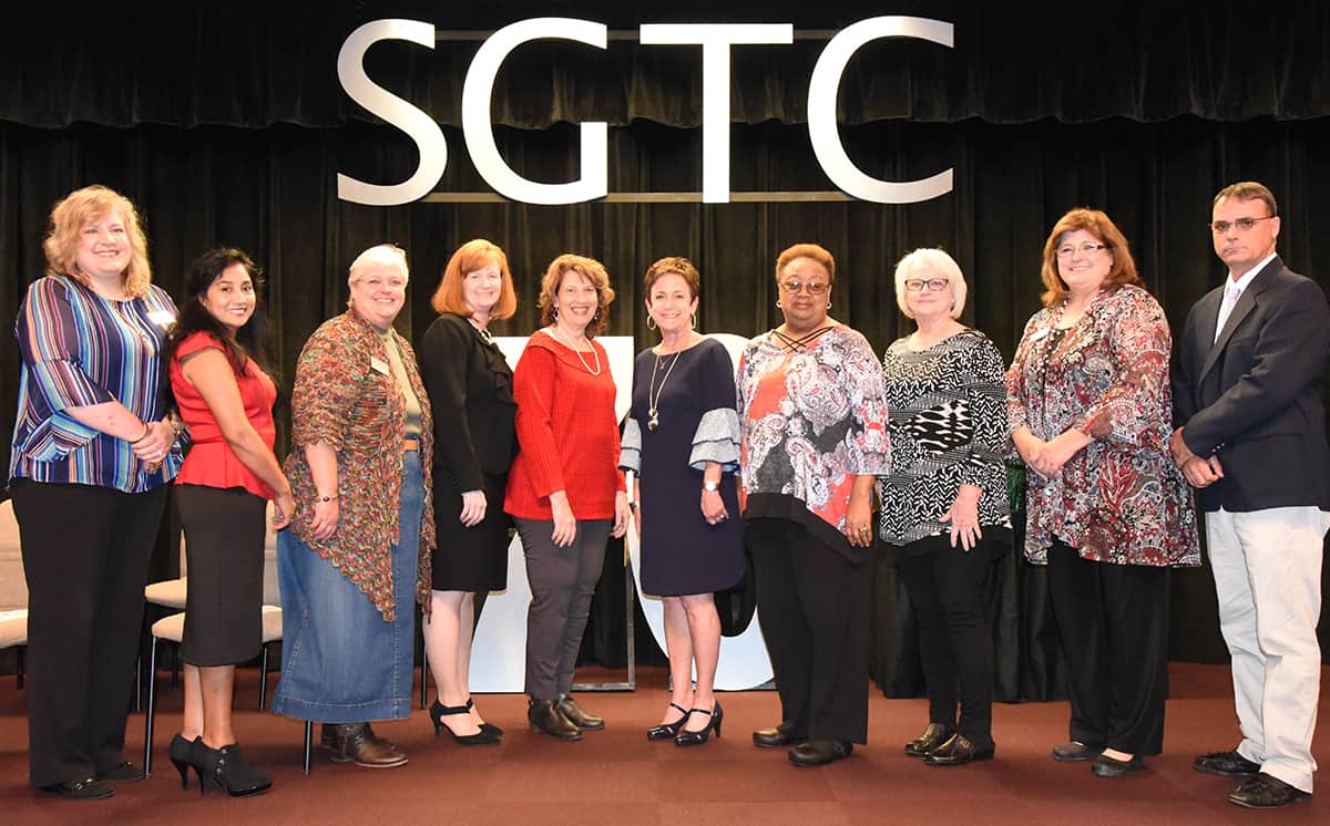 Shown above with SGTC Dean of Adult Education Lillie Ann Winn are the instructors and staff in the SGTC Adult Education department.