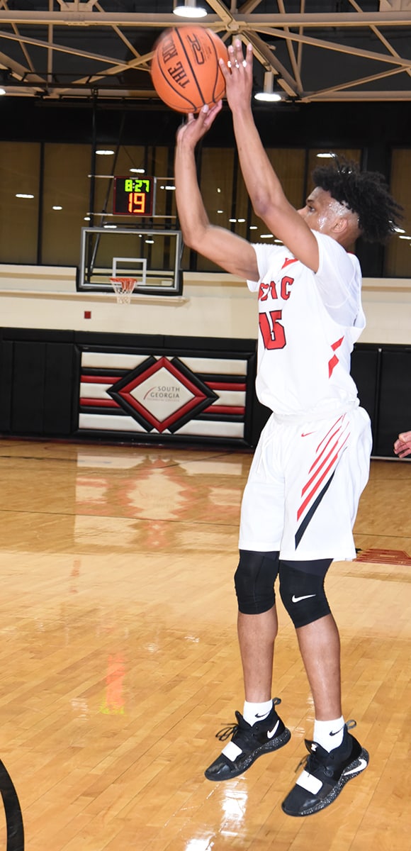 Toriano Lewis, 15, was the leading three-point shooter in that game for the Jets hitting five of nine and finishing with 16 points.