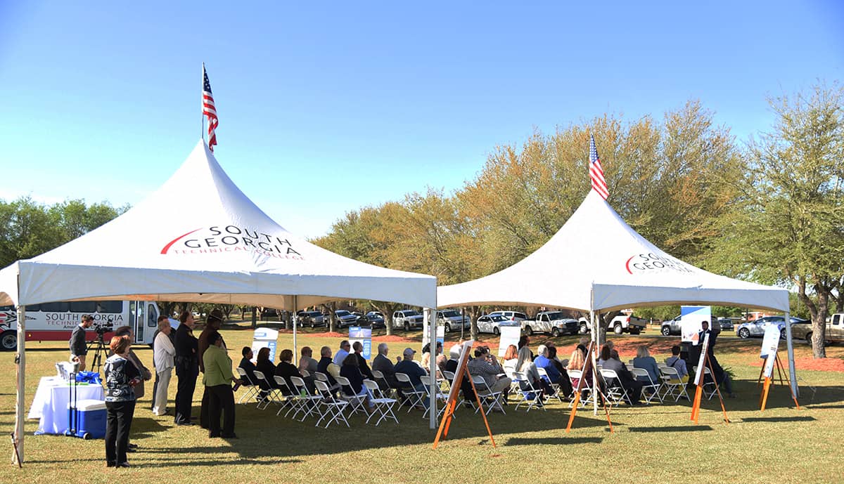 Community leaders are shown above during the TIA Celebration and ribbon cutting held on the South Georgia Technical College front lawn recently.