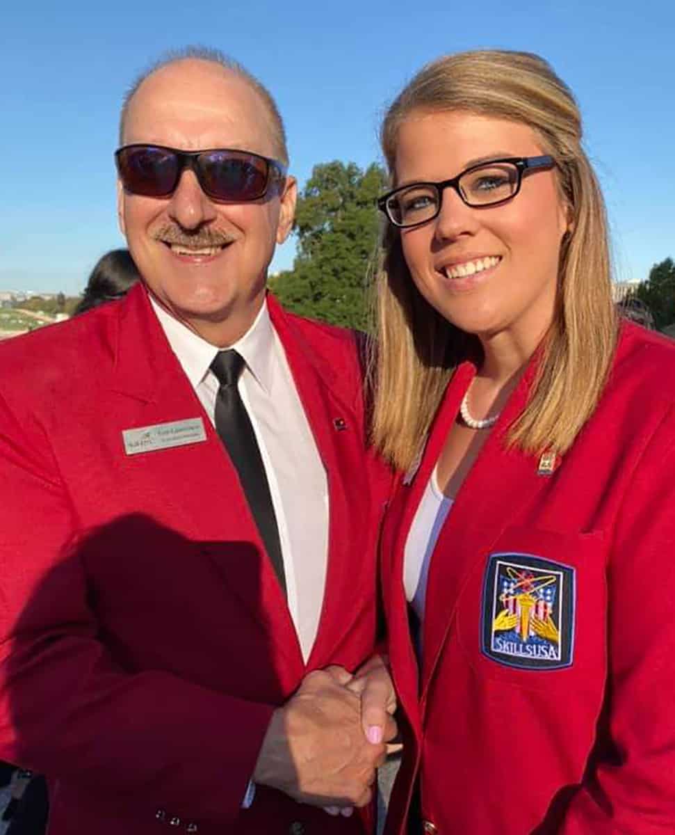 Ashley L. Holland with SkillsUSA Executive Director Tim Lawrence.