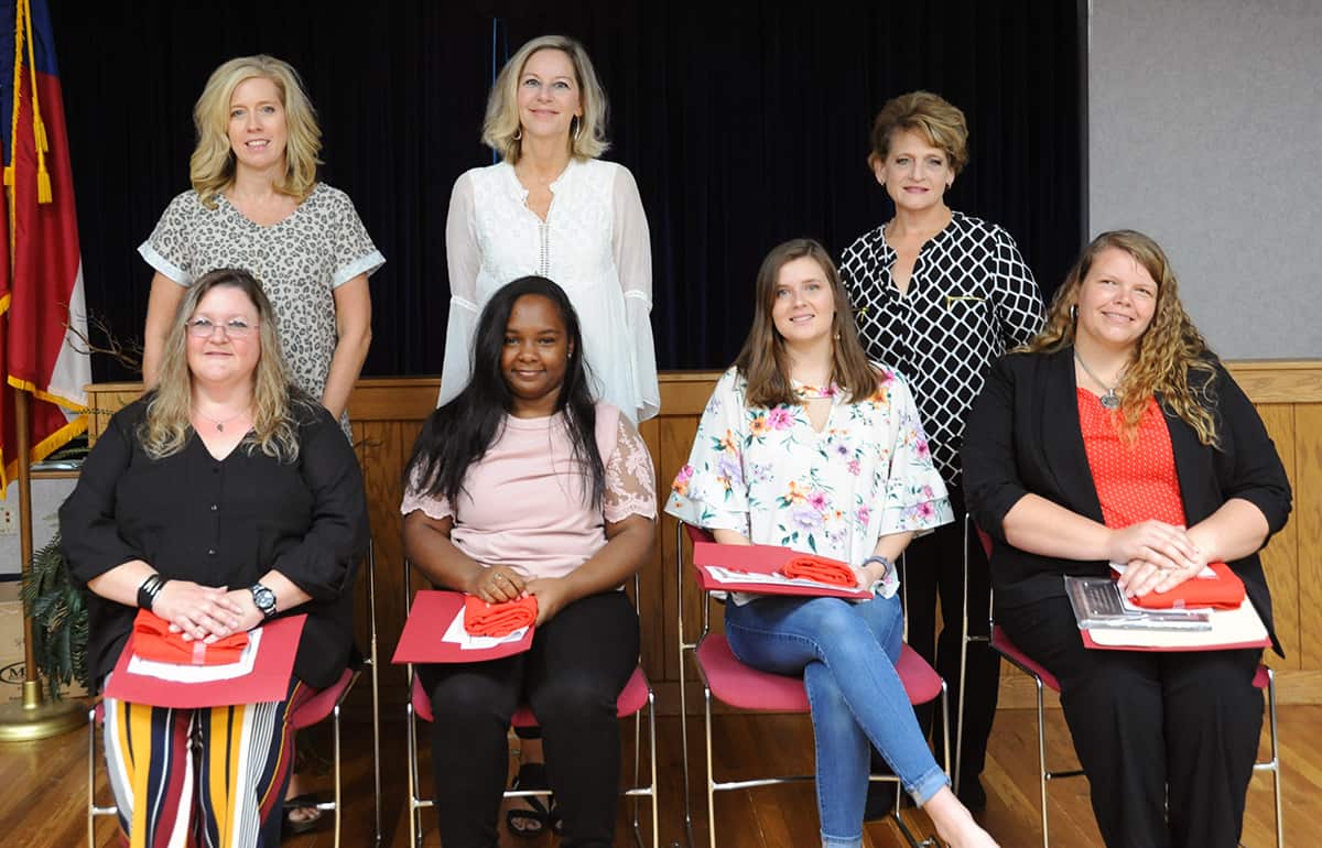 Pictured standing (l-r) are SGTC instructors Teresa Jolly, Lisa Penton, and Karen Bloodworth. Seated (l-r) are student award winners Alicia Garcia, Jakela Jones, Lydia L. Peavy, and Hannah Weaver.