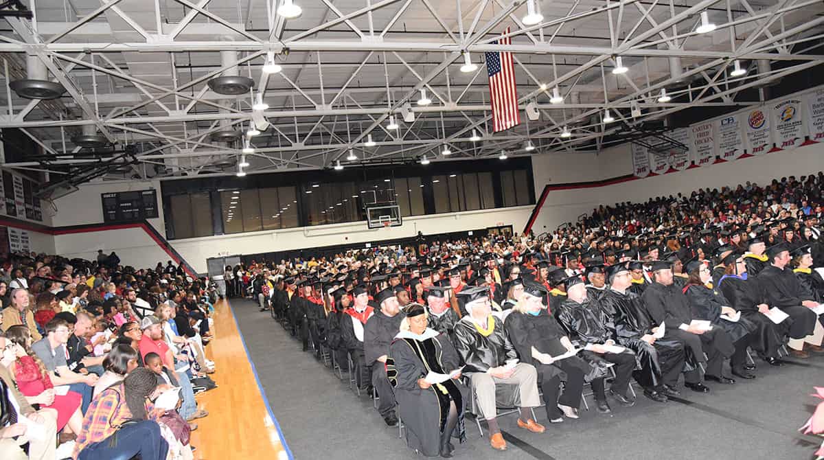 A large crowd attended the SGTC Fall 2019 graduation ceremony recently in the James S. Peters gymnasium. 