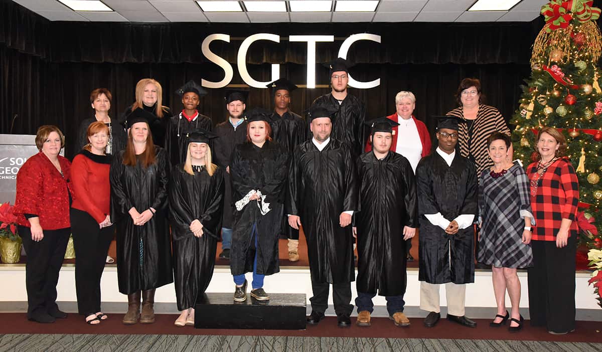 Shown above are the Sumter County South Georgia Technical College GED graduates and their instructors.