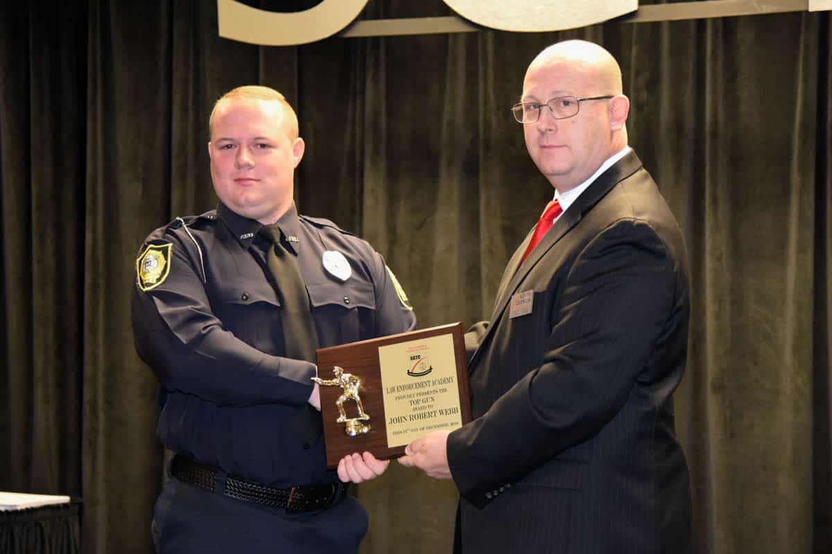 John Robert Webb of Andersonville received both the Top Gun and Academic Achievement awards from LEA Director Brett Murray.