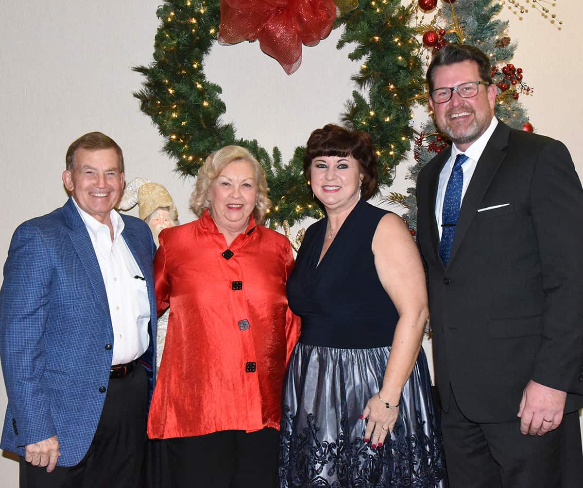 Retired SGTC President Emeritus Sparky and Allene Reeves are shown above with SGTC President Dr. John and Barbara Watford at the South Georgia Technical College Christmas gala.