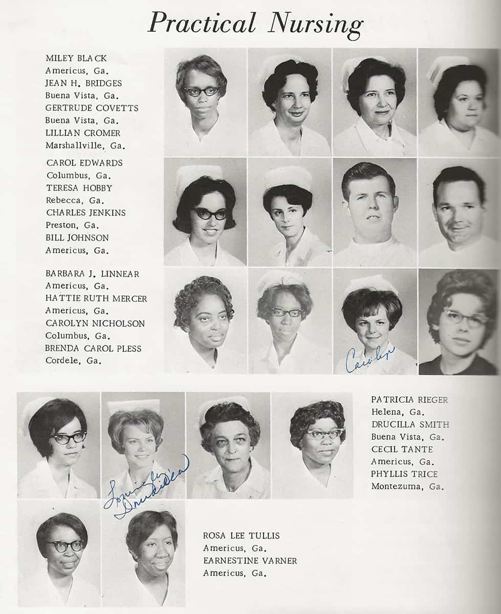 Here is a photo of his LPN class from the 1967 annual.