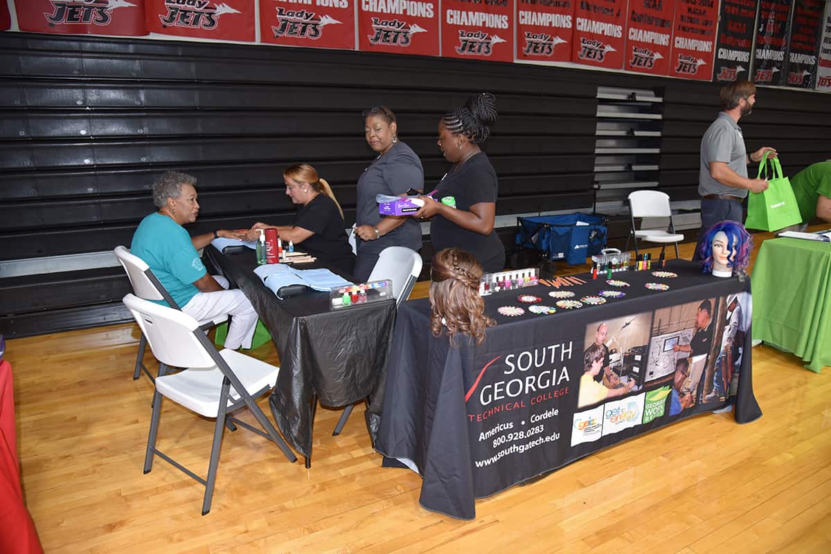 South Georgia Technical College cosmetology students are shown above during the Innovative Senior Solutions “Dancing with the Stars” annual senior event.