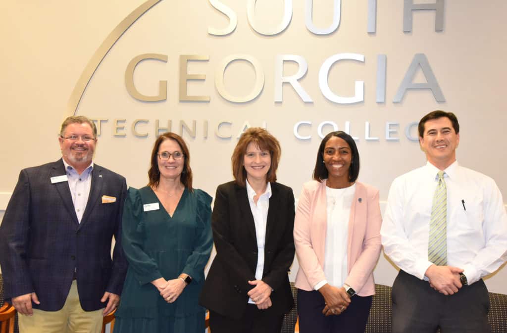 Members of the Rick Perkins Award selection committee (l-r) Don Gilman, Betty Suggs, Jennifer Albritton, Dr. Dorothy Ingram, and Harley Calhoun. 