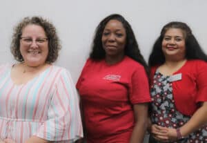 Pictured from left are SGTC Practical Nursing Instructor Brandy Patrick, graduate Kristie Neal, and SGTC WIOA Coordinator Sandhya Muljibhai. Funds from WIOA enabled Neal to pursue her dream of becoming a nurse.