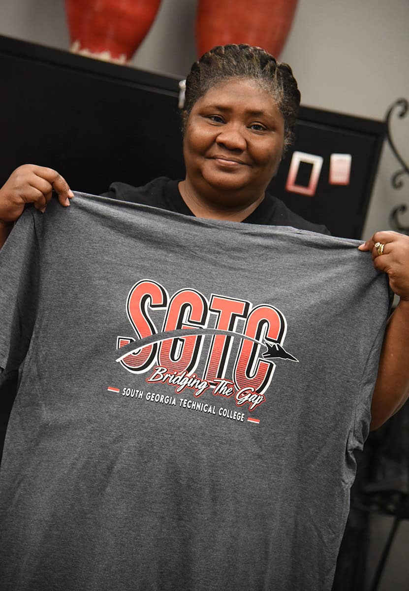 Free “Bridging the Gap” t-shirts will be available for students who register at South Georgia Tech this fall, while supplies last.