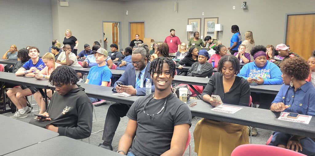 Attendees at the SGTC first-generation student event