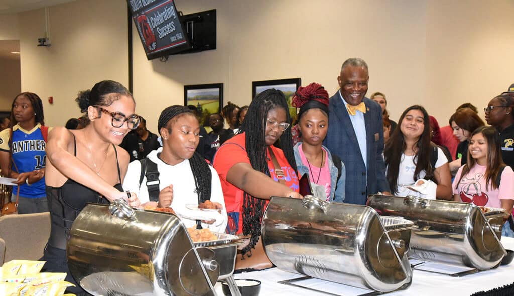 Attendees at the SGTC first-generation student event