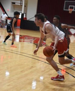 Aiden Fitzgerald, 23, a freshman forward from Perth, Australia, was the top scorer for the Jets in their overtime win against the Dominican Republic with 14 points.