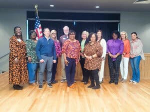 Pictured are members of the advisory committee for SGTC’s accounting and business technology programs in Cordele. Front row left to right: Tim Powers, Crisp Regional Hospital; Tammy Hamilton, Accounting Instructor; Nicole Turner, Business Technology Instructor; back row left to right: Vickie Teemer, Crisp Regional Hospital; Tish Sneed, Planters First Bank; Michelle McGowan, Assistant Vice President of Academic Affairs; Mark Lewis, TCSG; and Becky Fitzgibbons, Crisp County Power; Sarah Howell, Crisp County Power; Katrice Martin, Director of Institutional Effectiveness and Grants Coordinator; Teresa Jolly, Business Technology Instructor and Black Board Point of Contact; and Kylee Little, Cordele-Crisp County Industrial Development Council.