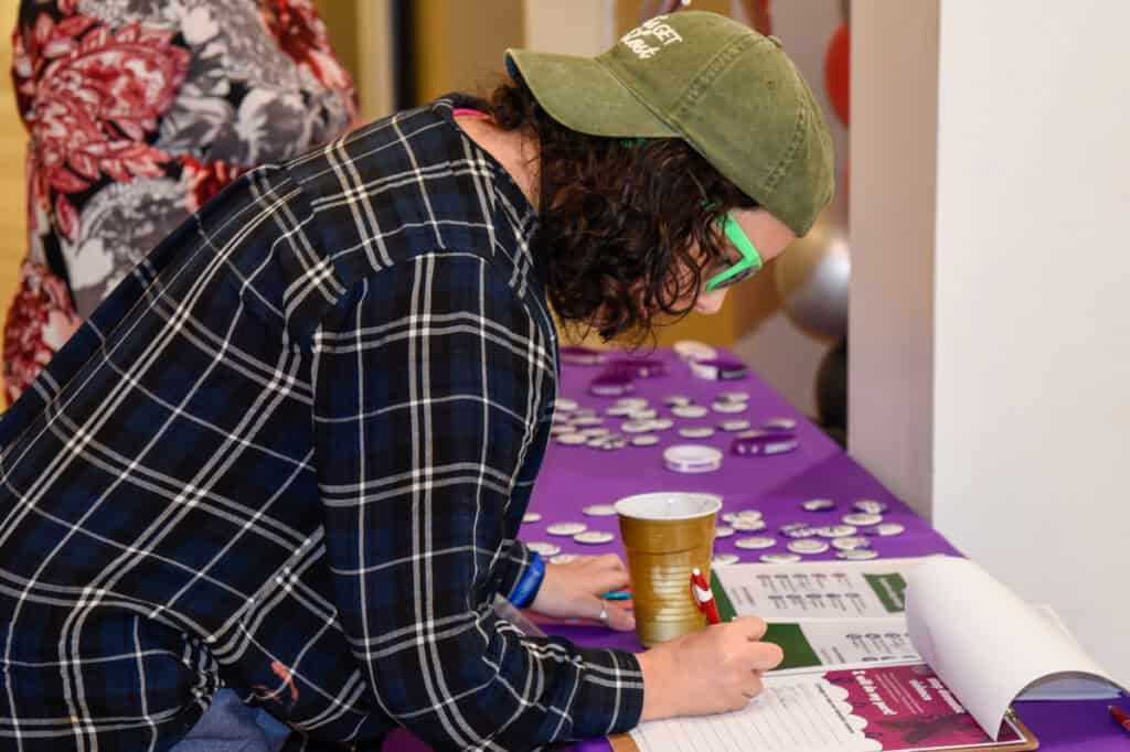 Participants in SGTC's Domestic Violence Awareness Month event