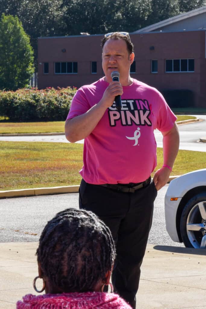 Participants in the SGTC breast cancer awareness day event