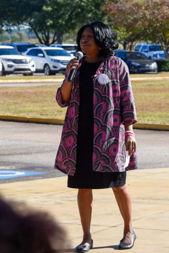 Participants in the SGTC breast cancer awareness day event