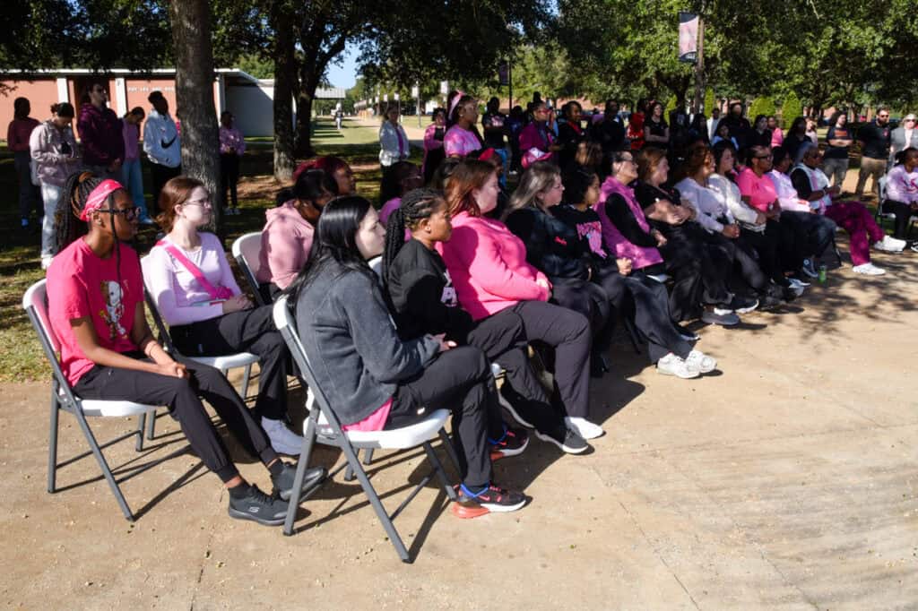 Participants in the SGTC breast cancer awareness day event