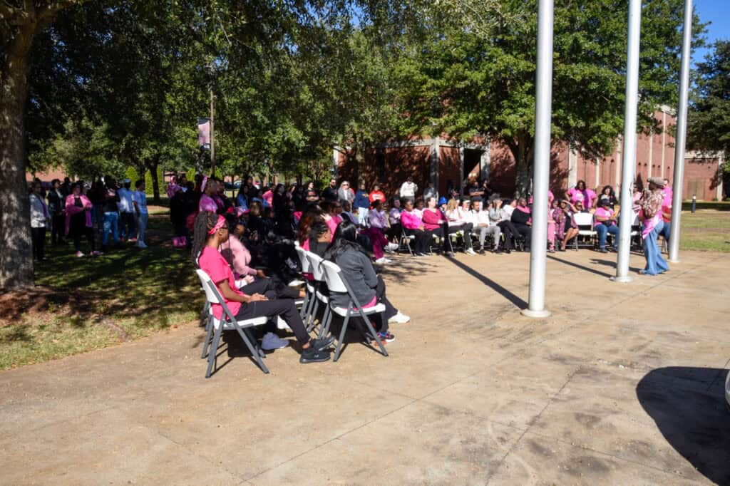 Participants in the SGTC breast cancer awareness day event