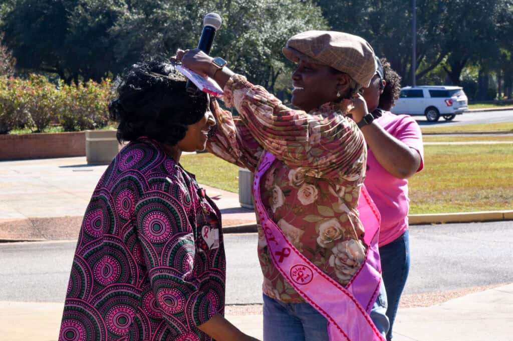 Participants in the SGTC breast cancer awareness day event