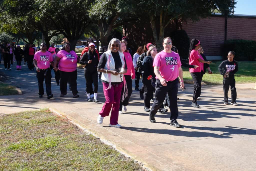 Participants in the SGTC breast cancer awareness day event