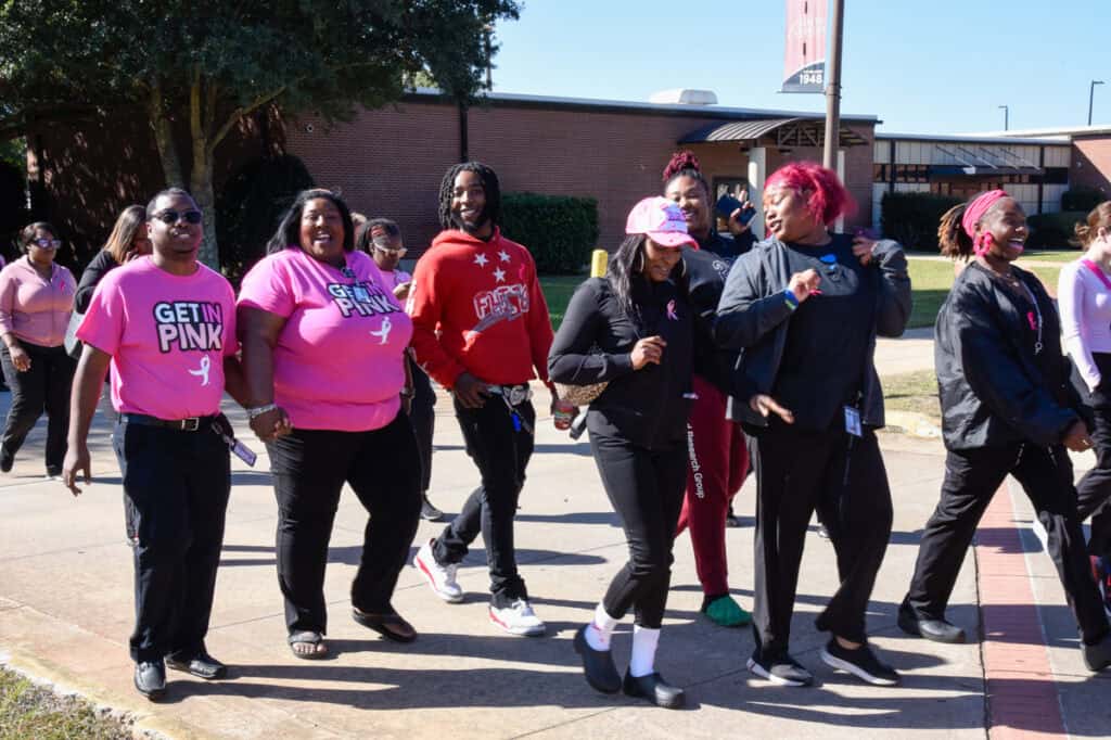 Participants in the SGTC breast cancer awareness day event