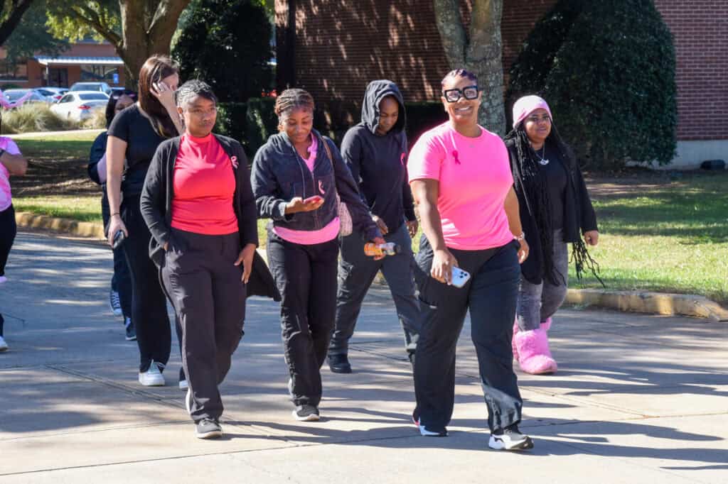 Participants in the SGTC breast cancer awareness day event