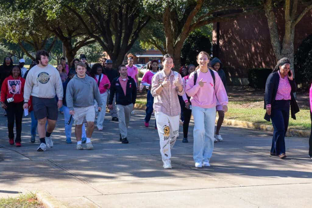 Participants in the SGTC breast cancer awareness day event