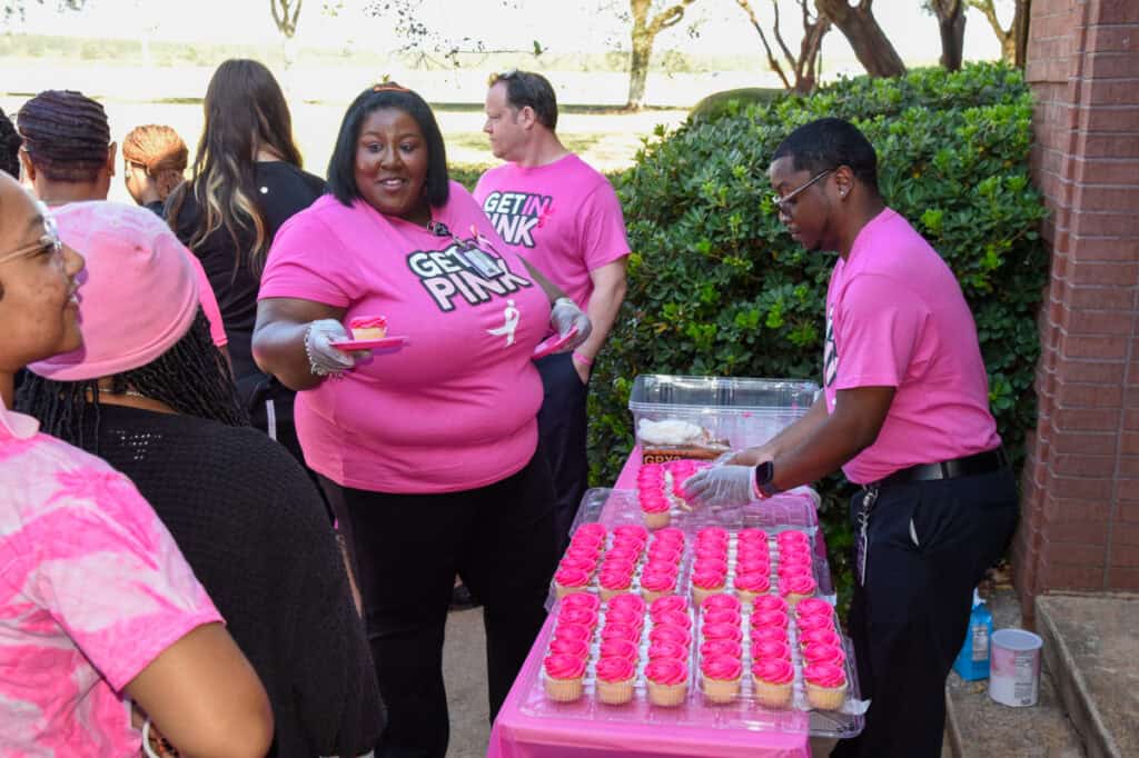 Participants in the SGTC breast cancer awareness day event