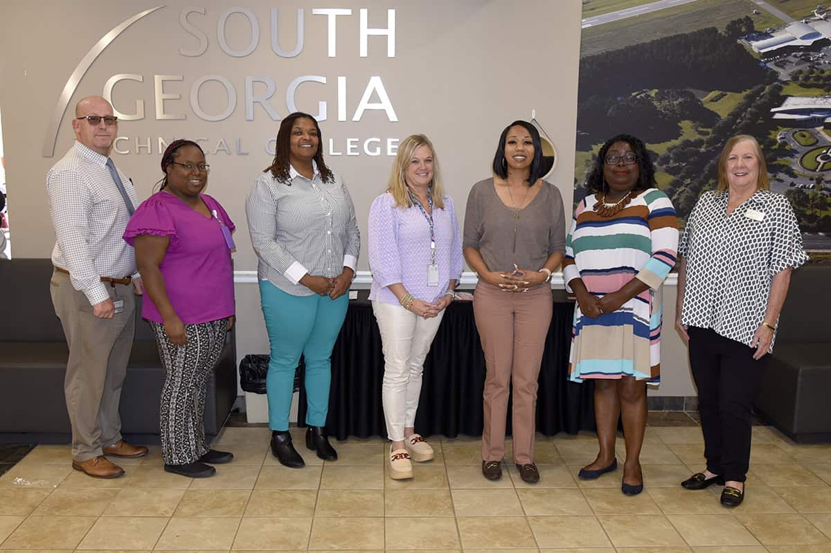 Pictured (l-r) are members of the SGTC Early Childhood Care and Education Advisory Committee Brett Murray, Alecia Pinckney, Lakishia Evans, Brandi Roland, Cambrette Hudson, Verneda Johnson, and Jaye Cripe.