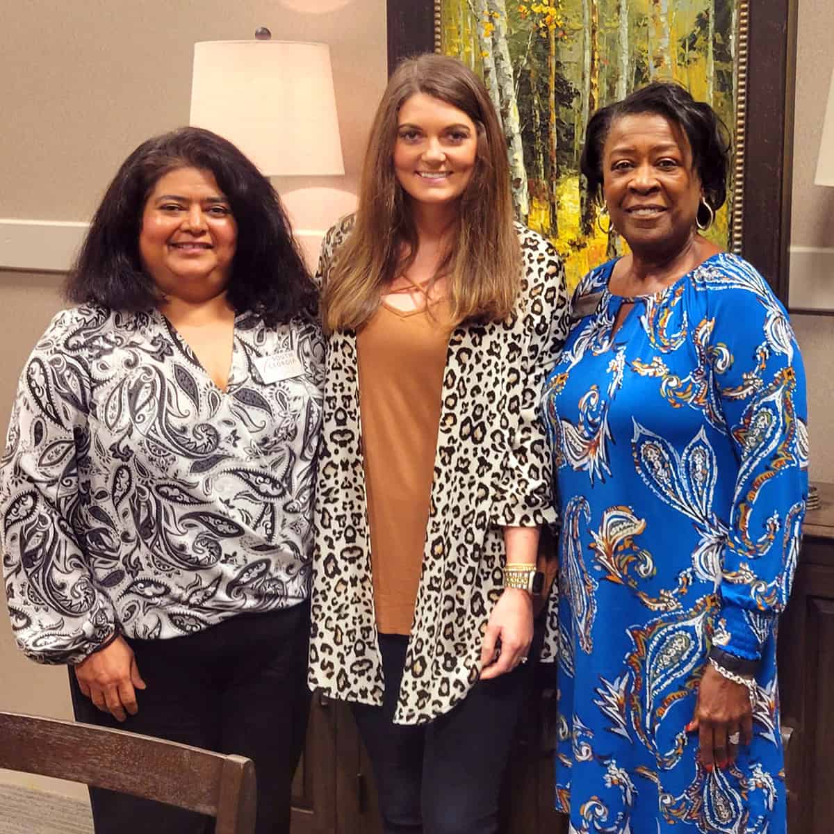 (L-R) Sandhya Muljibhai, SGTC WIOA Coordinator; Chelsea Payne, HR Support Specialist at Flint Energies; and Cynthia Carter, SGTC Director of Career Services, recently conducted mock interviews with SGTC Electrical Lineworker students to help them prepare for the job search process.