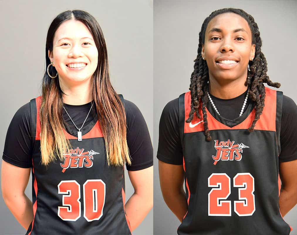 Mio Sakano (30) and Jamiah Gregory (23) were the top scorers for the Lady Jets in the Daytona State Classic tournament