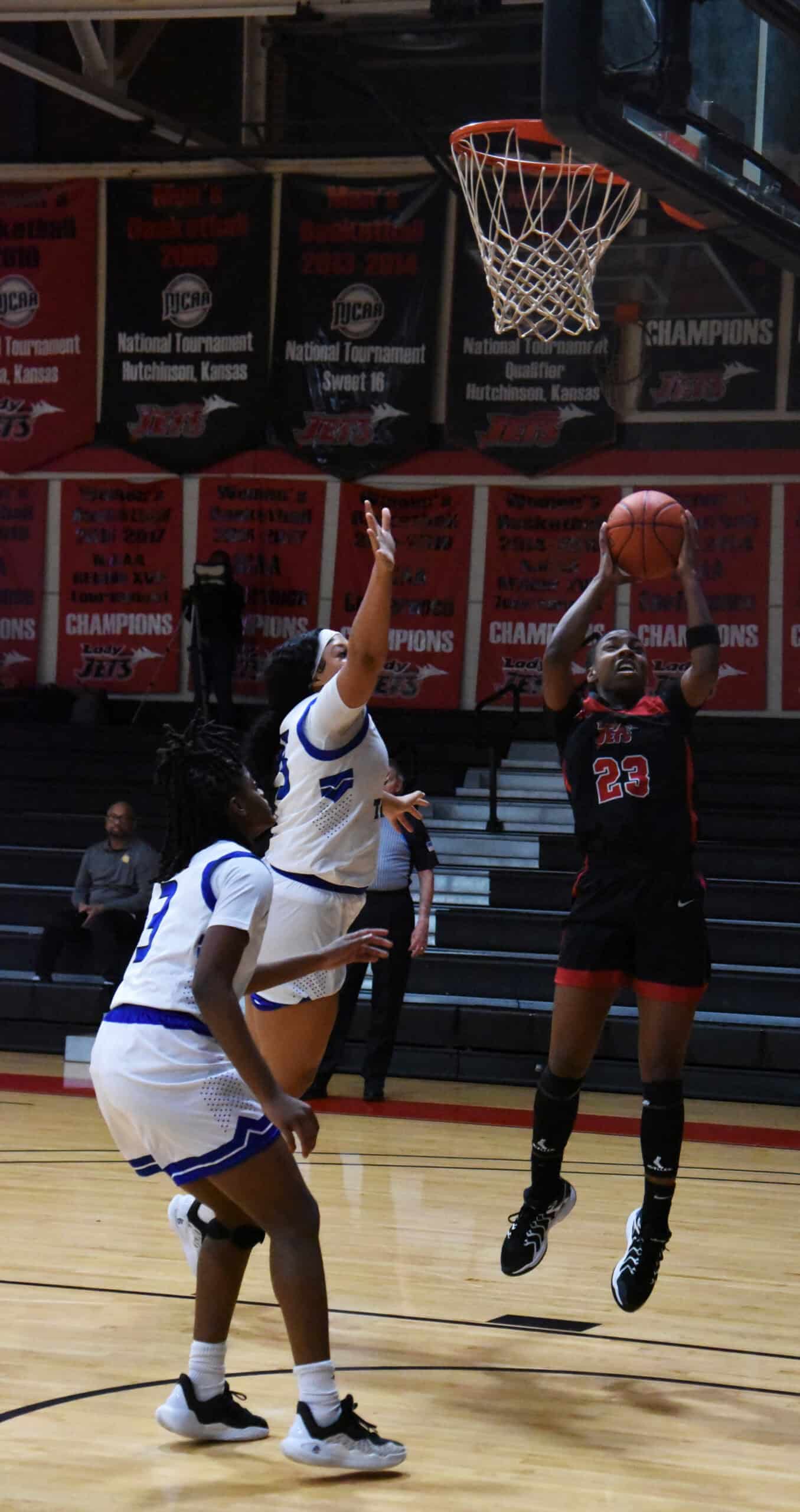 Jamiah Gregory, 23, was the top scorer for the Lady Jets against St. Petersburg with 18 points.