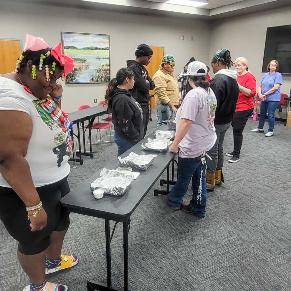 Students at the SGTC Crisp County Center participate in the recent Make Your Own Sugar Scrubs Event.