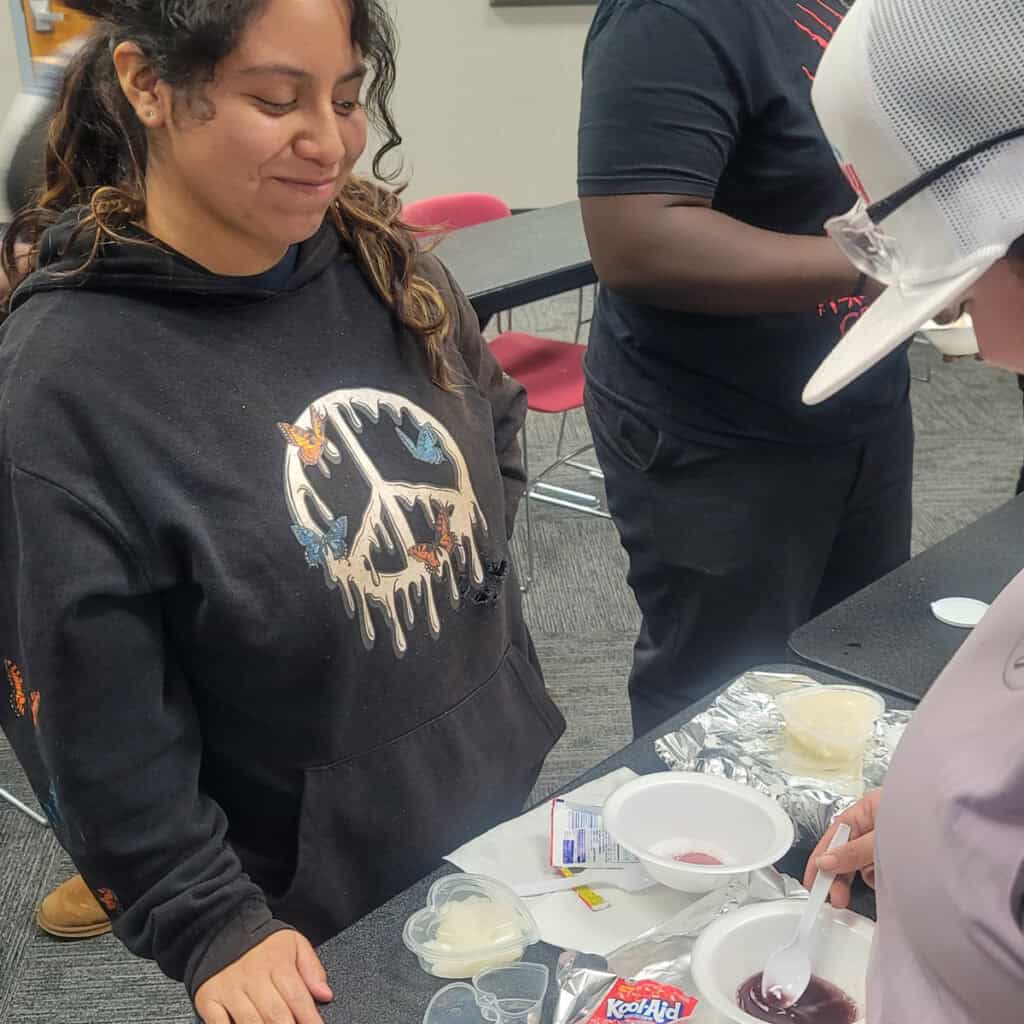 Students at the SGTC Crisp County Center participate in the recent Make Your Own Sugar Scrubs Event.