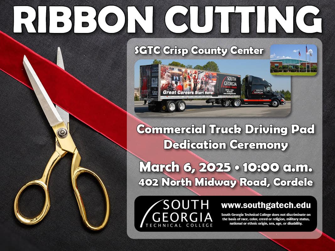 Ribbon Cutting planned for SGTC Crisp County Center Truck Driving Pad.