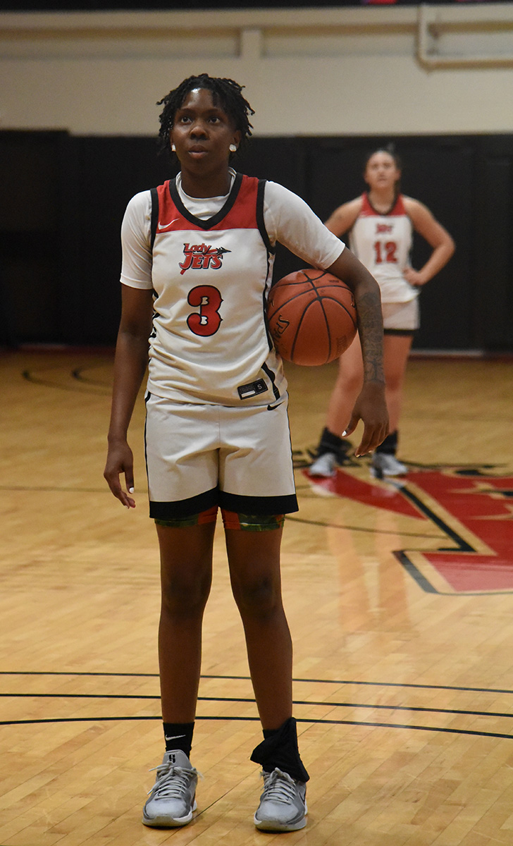 Kaiya Carter, 3, scored 36 points against Southern Crescent Tech in the 136 – 24 win and then had 16 points against Albany Tech.